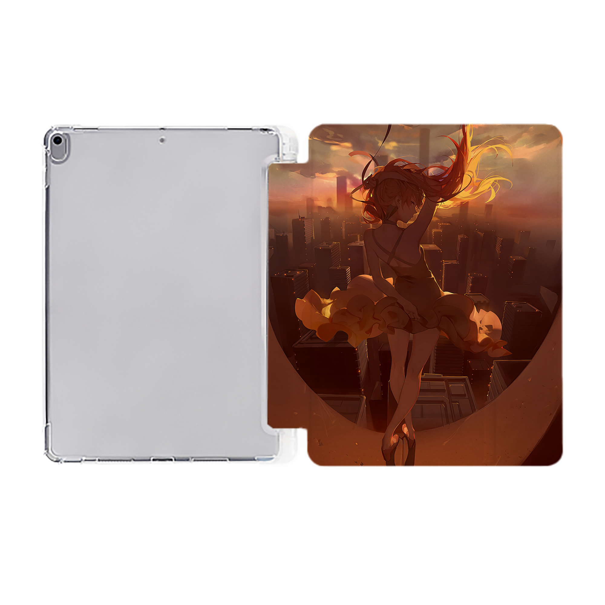 （画像用） EVA 新世紀エヴァンゲリオン IPad ケース ペン収納付き 三つ折りスタンド PUレザー×シリコン 対応機種9.5/10.5/10.9インチ